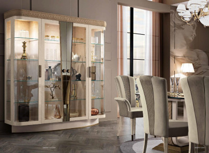 Display case luxury shop window showcases glass wardrobe modern beige shelf sideboard new